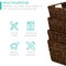 Best Choice Products Set of 4 Multipurpose Stackable Seagrass Storage Laundry Organizer Baskets w/ Handles
